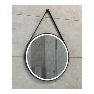 Boss & Wessing Spiegel Rond met Band BWS Snow Ledverlichting en Spiegelverwarming 60 cm Mat Zwart