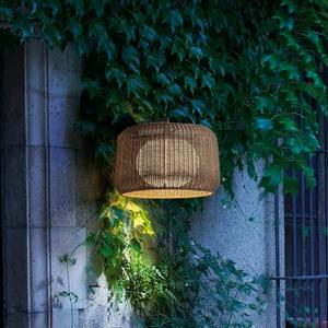 Bover LED buiten wandlamp Fora A, grafietbruin/bruin, Ø 50 cm