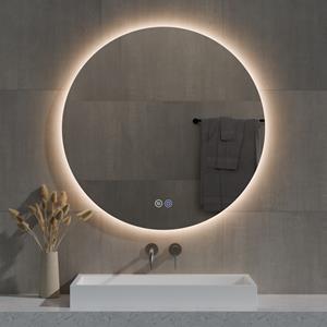 Best Design Spiegel  Aldora Rond 100 cm Incl. Verwarming, 3 Kleuren Dimbare LED Verlichting