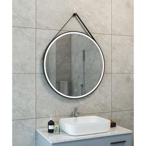 Boss & Wessing Spiegel Rond met Band BWS Snow Ledverlichting en Spiegelverwarming 80 cm Mat Zwart