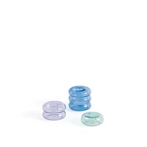 LA REDOUTE INTERIEURS Set van 3 kaarshouders in gekleurd glas, Leramo