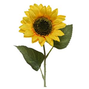 Everlands Kunstbloem Zonnebloem tak - 64 cm - geel - kunst zijdebloem - decoratie bloemen -