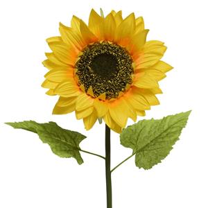 Bellatio flowers & plants Kunstbloem Zonnebloem tak - 76 cm - geel - kunst zijdebloem - decoratie bloemen -
