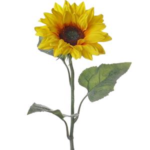 TopArt Kunstbloem Zonnebloem tak - 81 cm - geel - kunst zijdebloem - decoratie -
