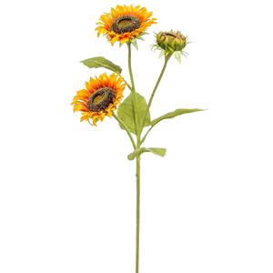 Emerald Kunstbloem Zonnebloem - 85 cm - geel - losse tak - kunst zijdebloem - Sunflower - decoratie -