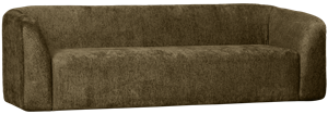 BePureHome 3-Zits Bank Sloping - Structure Velvet - Bonsai - 77x240x87