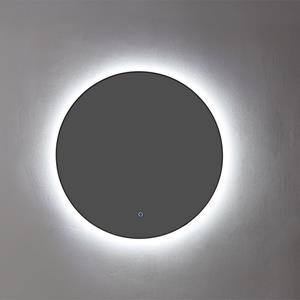 Sanilux Badkamerspiegel  Rond LED 3 Kleuren Instelbaar Dimbaar 60x2.5 cm Mat Zwart