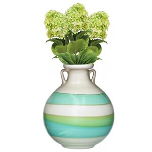 Bellatio Design Kunstbloem Pluimhortensia/hydrangea groot - 3x - 85 cm - lichtgroen - kunst zijdebloem -