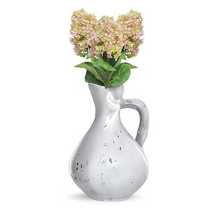 Bellatio Design Kunstbloem Pluimhortensia/hydrangea groot - 3x - 85 cm - lichtroze - kunst zijdebloem -