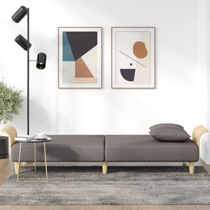vidaXL Slaapbank met armleuningen stof taupe