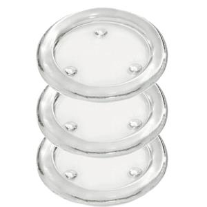 Trend Candles Ronde kaarsenhouder/kaars onderzetter - 3x - glas - 11 cm - voor stompkaarsen -