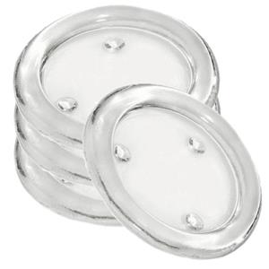 Trend Candles Ronde kaarsenhouder/kaars onderzetter - 4x - glas - 11 cm - voor stompkaarsen -