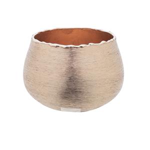 Cosy @ Home Theelichthouder / waxinelichthouder geborsteld aluminium rose 10 x 6,5 cm -