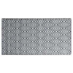 vidaXL Buitenkleed ARAKIL 80x150 cm PP wit en zwart