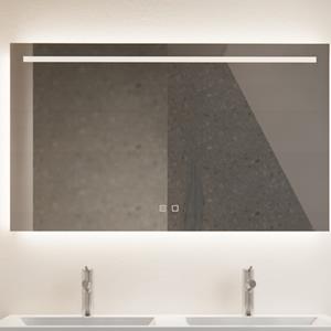 Gliss Design Spiegel  Horizontaal Led Standaard Verlichting 150cm En Spiegelverwarming