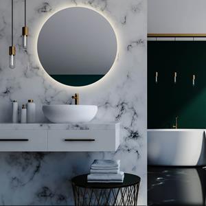 Martens Design Badkamerspiegel Rond  Rotondo met Verlichting en Verwarming (alle maten)