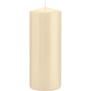 Trend Candles Cilinderkaars/stompkaars - cremewit - 8 x 20 cm - 119 branduren -