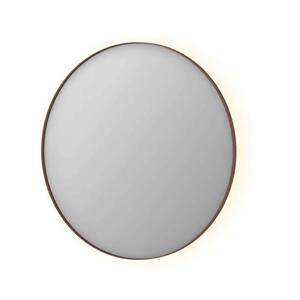 INK Spiegel  SP17 Rond Colour Changing LED Rondom 100 x 4 x 100 cm Dimbaar In Aluminium Kader Geborsteld Koper