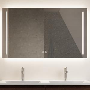 Gliss Design Spiegel  Verticaal Led Standaard Dubbele LED Verlichting Met Spiegelverwarming 90cm