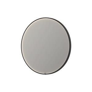 INK Spiegel  SP24 100x4x100 cm incl. direct LED-Verlichting Rondom en Spiegelverwarming Mat Zwart