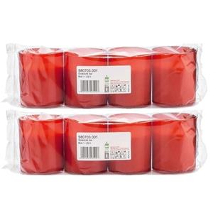 Trend Candles 8x Rode grafkaarsen/gedenklichten 5 x 6 cm 1 dag -