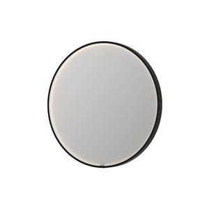 INK Spiegel  SP24 120x4x120 cm incl. direct LED-Verlichting Rondom en Spiegelverwarming Geborsteld Metal Black