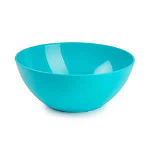 PlasticForte Serveerschaal/saladeschaal - D20 x H8 cm - kunststof - blauw -