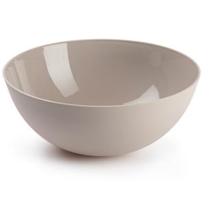 PlasticForte Serveerschaal/Saladeschaal - D25 x H10 cm - kunststof - beige - 2,5 liter -