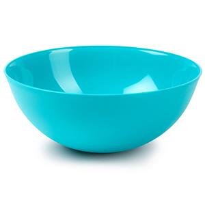 PlasticForte Serveerschaal/Saladeschaal - D25 x H10 cm - kunststof - blauw - 2,5 liter -