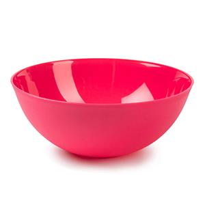 PlasticForte Serveerschaal/Saladeschaal - D25 x H10 cm - kunststof - fuchsia roze - 2,5 liter -