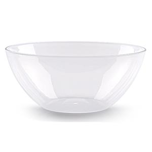 PlasticForte Serveerschaal/saladeschaal - D26.5 x H12 cm - kunststof - transparant -