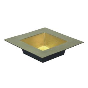 Othmar Decorations Decoratie plateau/tray - goud - 20 x 20 cm - kunststof - vierkant -
