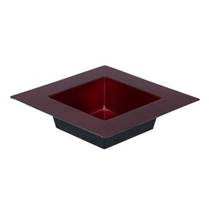 Othmar Decorations Decoratie plateau/tray - rood - 20 x 20 cm - kunststof - vierkant -