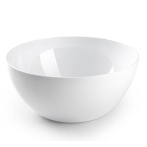 PlasticForte Serveerschaal/saladeschaal - D28 x H14 cm - kunststof - wit -