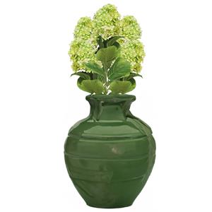 Bellatio Design Kunstbloem Pluimhortensia/hydrangea groot - 5x - 85 cm - lichtgroen - kunst zijdebloem -