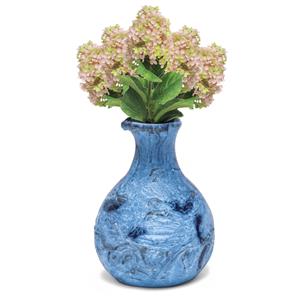 Bellatio Design Kunstbloem Pluimhortensia/hydrangea groot - 5x - 85 cm - lichtroze - kunst zijdebloem -