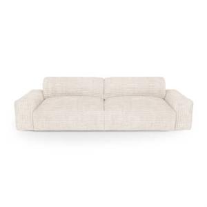 SIA Home 3-zits ribfluwelen bank XXL crème 220cm