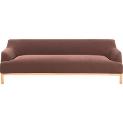 Beliani  SOSJO - Driezitsbank - Bordeauxrood - Polyester