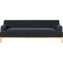 Beliani  SOSJO - Driezitsbank - Zwart - Polyester