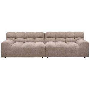 Woood Allure 3-Zits Bank - Geweven Stof - Bruin Melange - 79x280x86