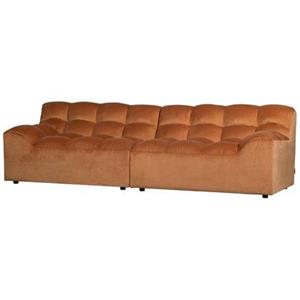Woood Allure 3-Zits Bank - Gewassen Fluweel - Terra - 79x280x86