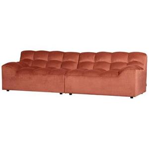 Woood Allure 3-Zits Bank - Gewassen Fluweel - Blush - 79x280x86