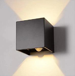 Orion Buitenwandlamp Cube-S, antraciet, metaal, sensor