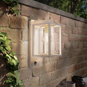 LUCANDE buitenwandlamp Ferda, sensor, pendel, beige, E27