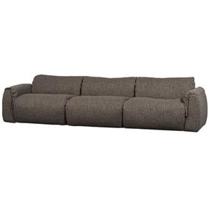 Woood Baggy 3-Zits Bank - Geweven Stof - Warmgrijs Melange -81x309x101