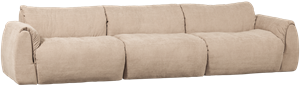 Woood Baggy 3-Zits Bank - Geweven Chenille - Zand - 81x309x101