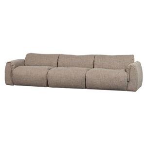 Woood Baggy 3-Zits Bank - Geweven Stof - Bruin Melange - 81x309x101