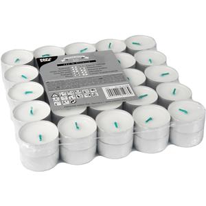 Conpax Candles Waxinelichtjes - 50x st - 3,7 cm - 4 branduren - stearine - theelichtjes - kaarsjes -