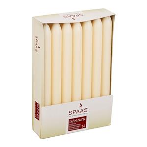 SPAAS Dinerkaarsen ivoorwit - 14x stuks - 22 cm - 8 branduren - lange kaarsen -