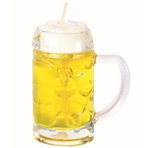 Merkloos Bierkaars - Duits bier - 7.5 cm - Bierglas gadget/kado - bierkaarsen -